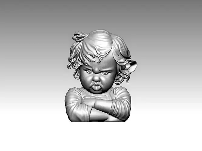 Angry Girl  Sculpture