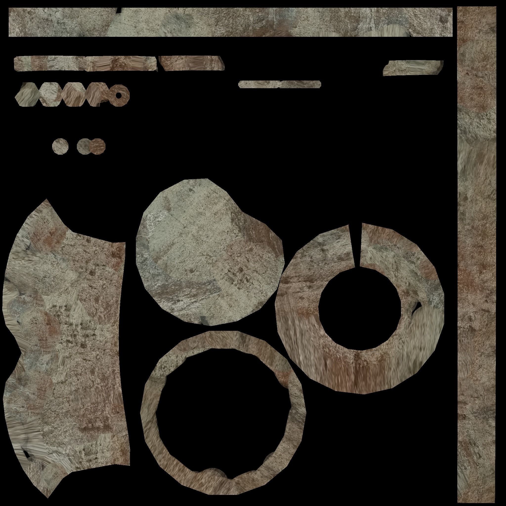 Wharf Bollard rusted Free low-poly 3D model_2