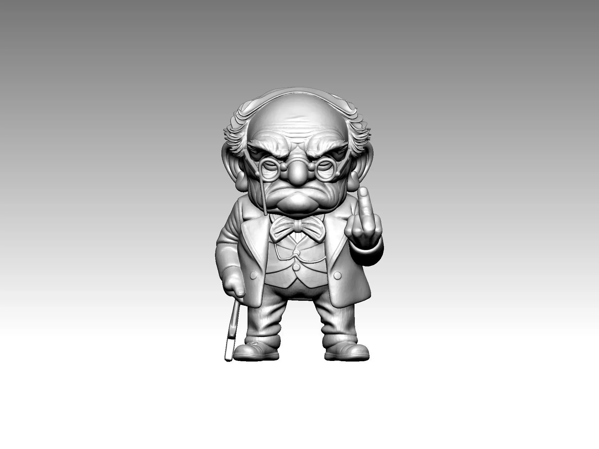 Old Man 3D Model Sculpture 3D print model