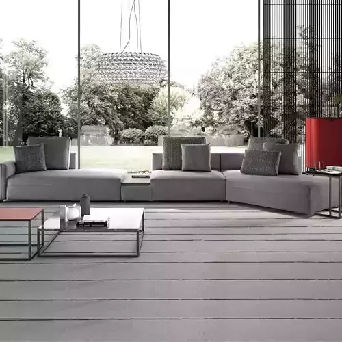 Sofa Stone Low-poly 3D model