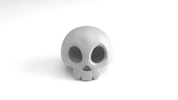 Cute Skull Figure 3D Printable Model