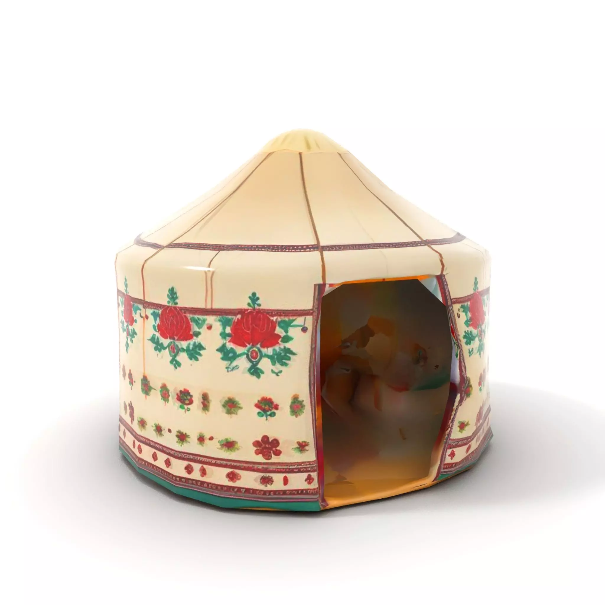 Embroidered Yurt model pack Low-poly 3D model_18