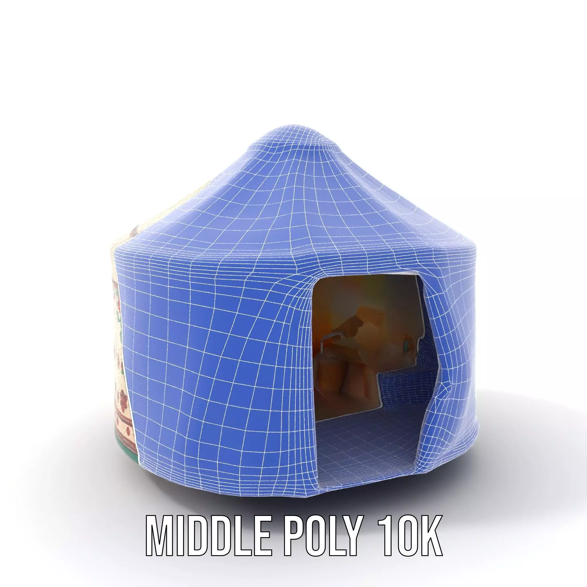 Embroidered Yurt model pack Low-poly 3D model_22