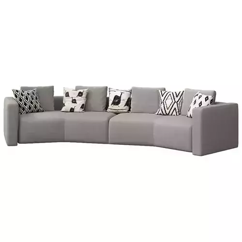 Modular sofa Achille 3 Low-poly 3D model