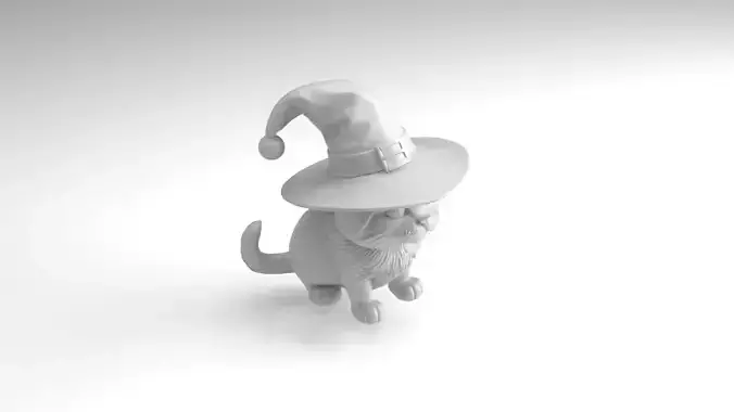 Halloween cat Figure 3D Printable Model