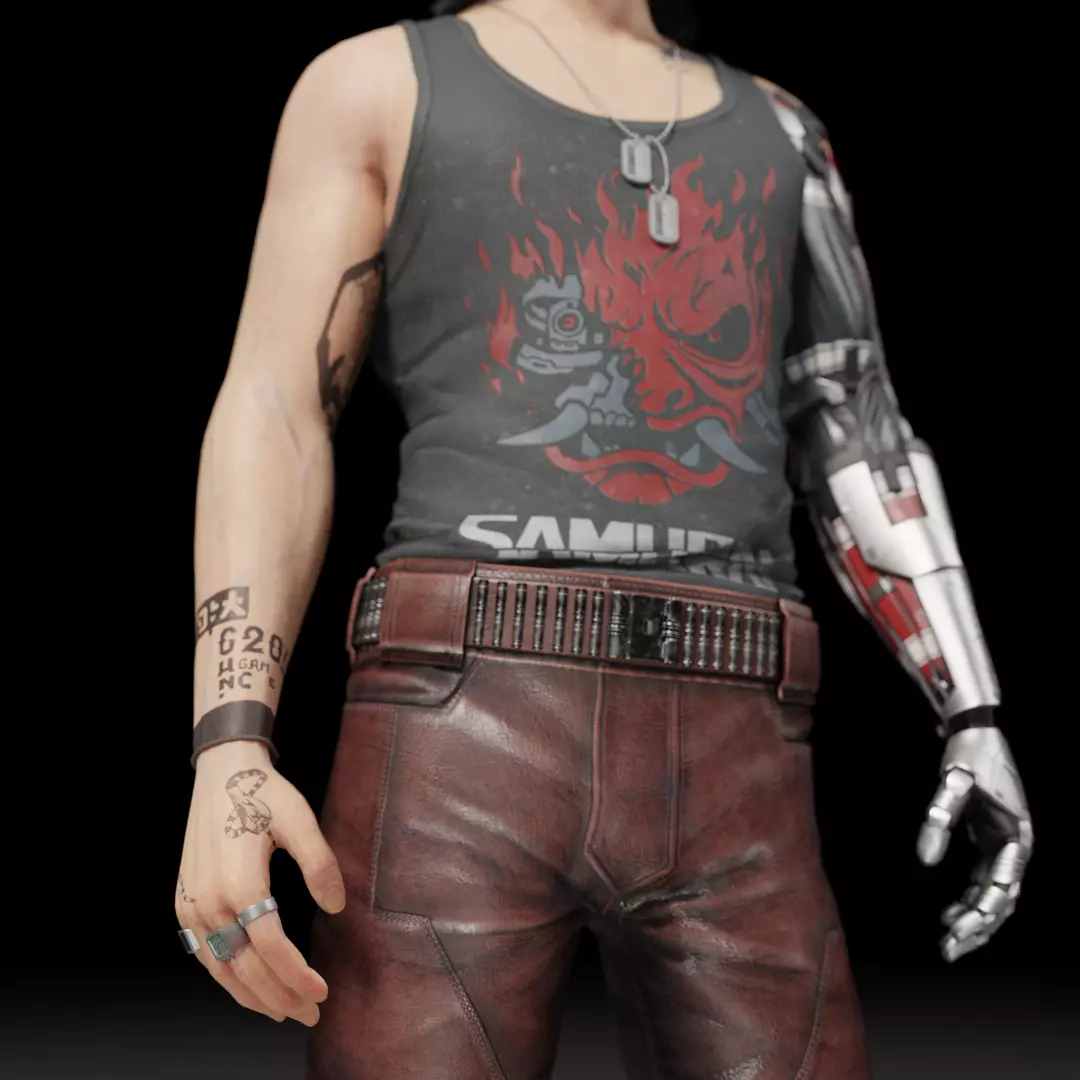 Johnny Silverhand - Cyberpunk 2077 3D model_11