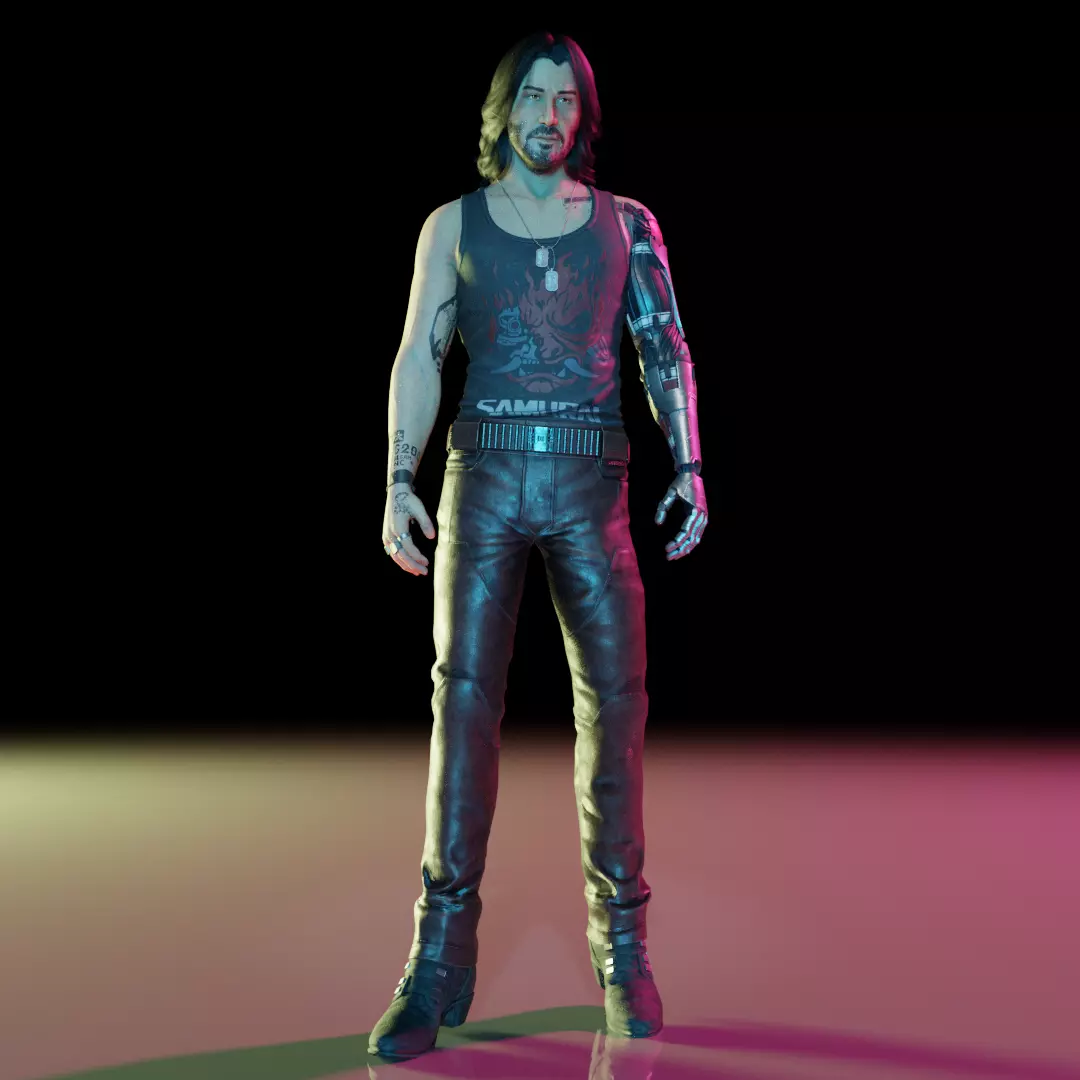 Johnny Silverhand - Cyberpunk 2077 3D model_6