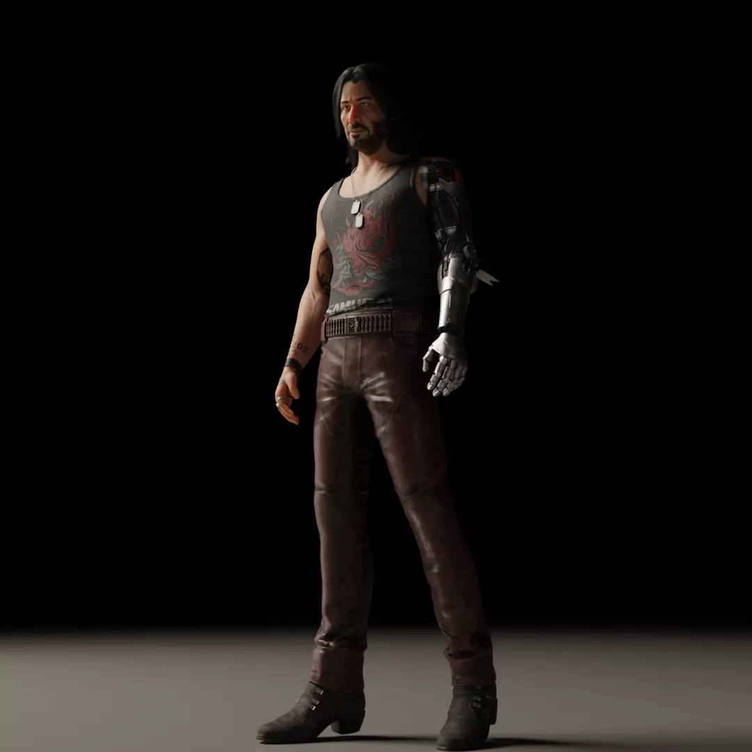 Johnny Silverhand - Cyberpunk 2077 3D model_2