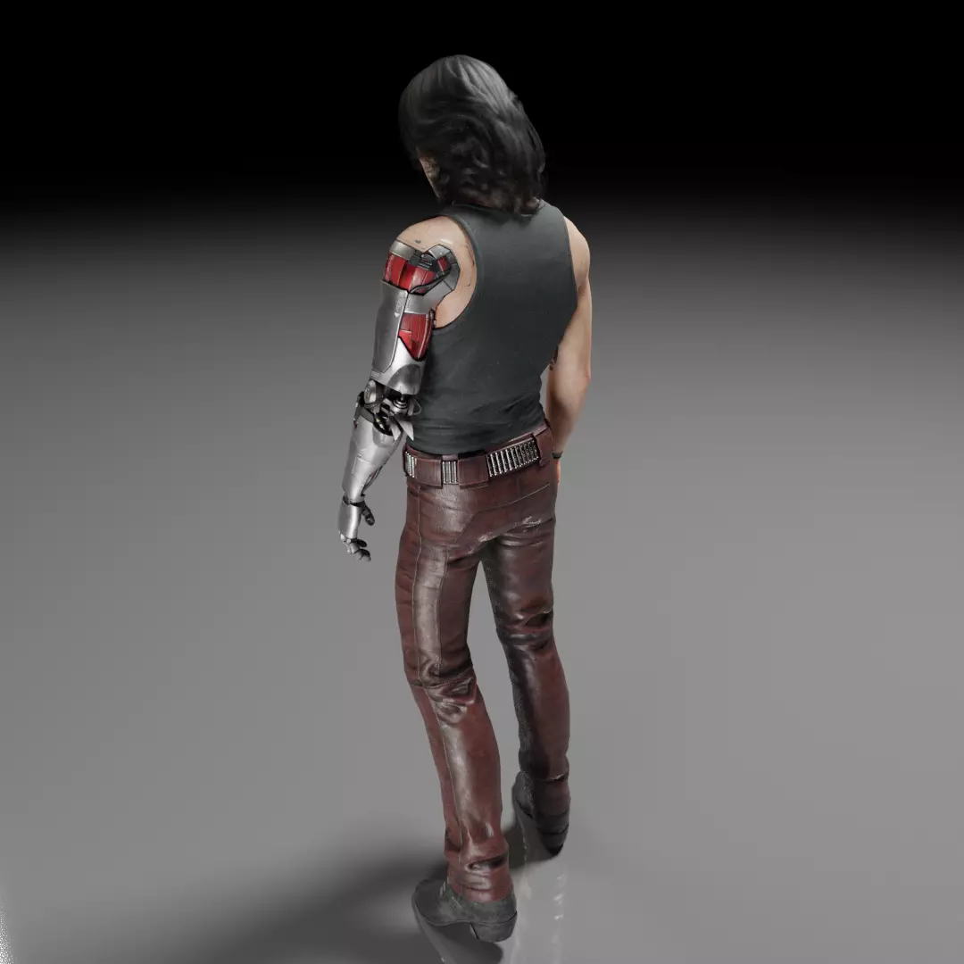 Johnny Silverhand - Cyberpunk 2077 3D model_8