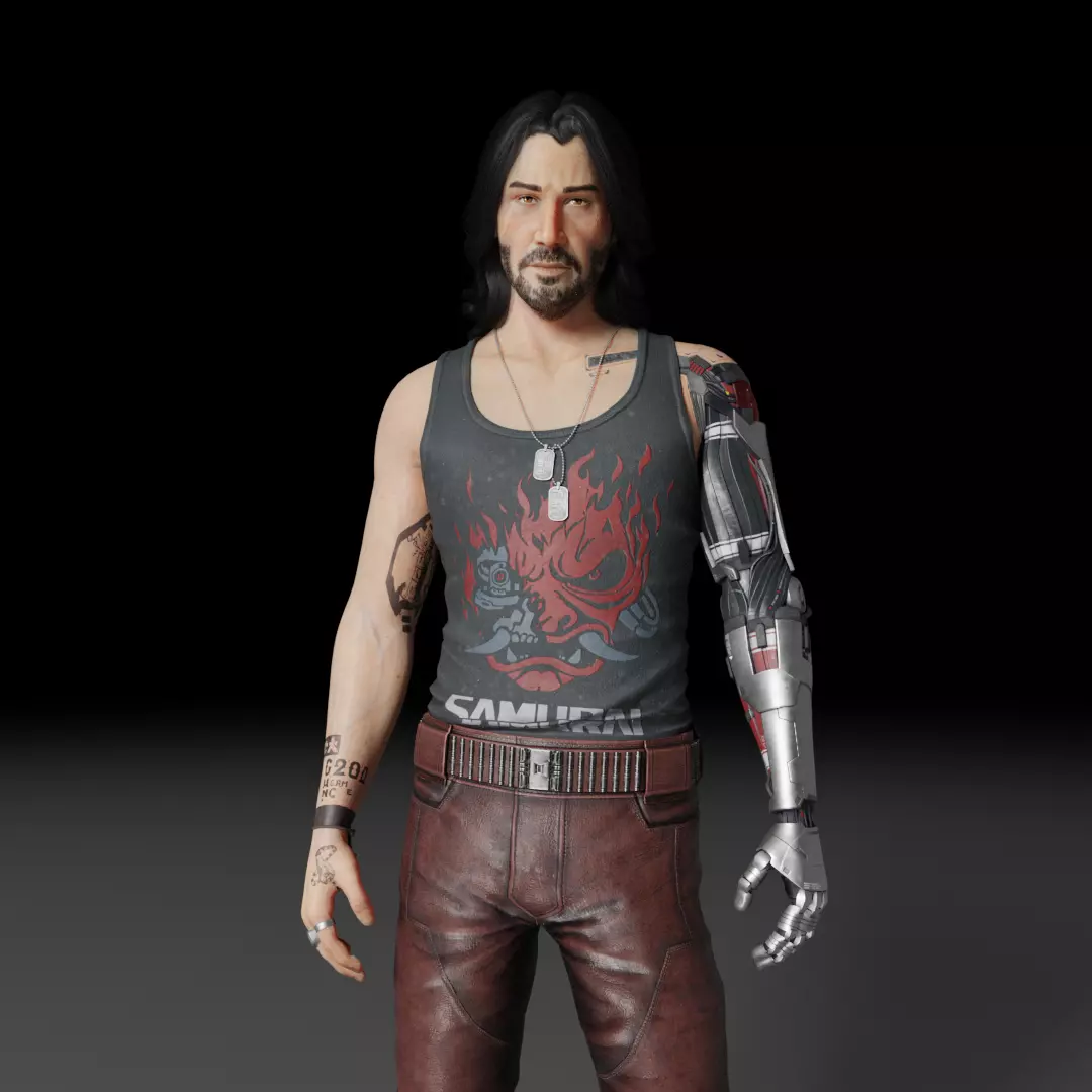 Johnny Silverhand - Cyberpunk 2077 3D model_5
