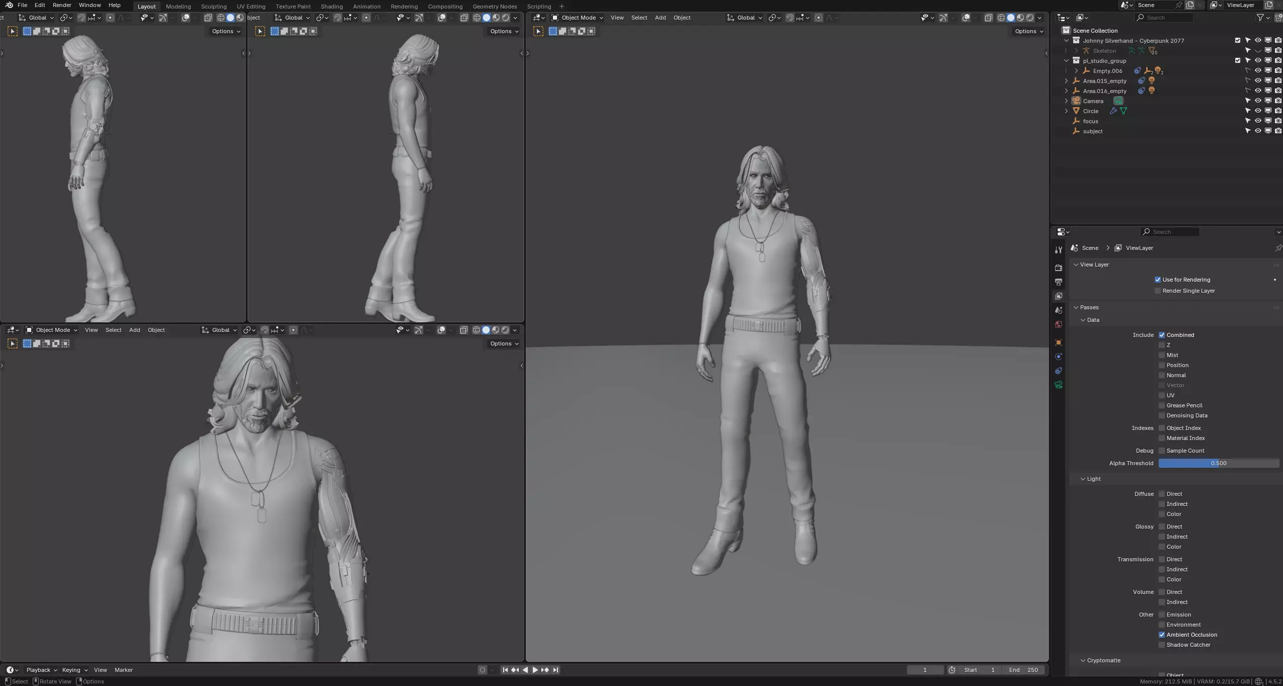 Johnny Silverhand - Cyberpunk 2077 3D model_14