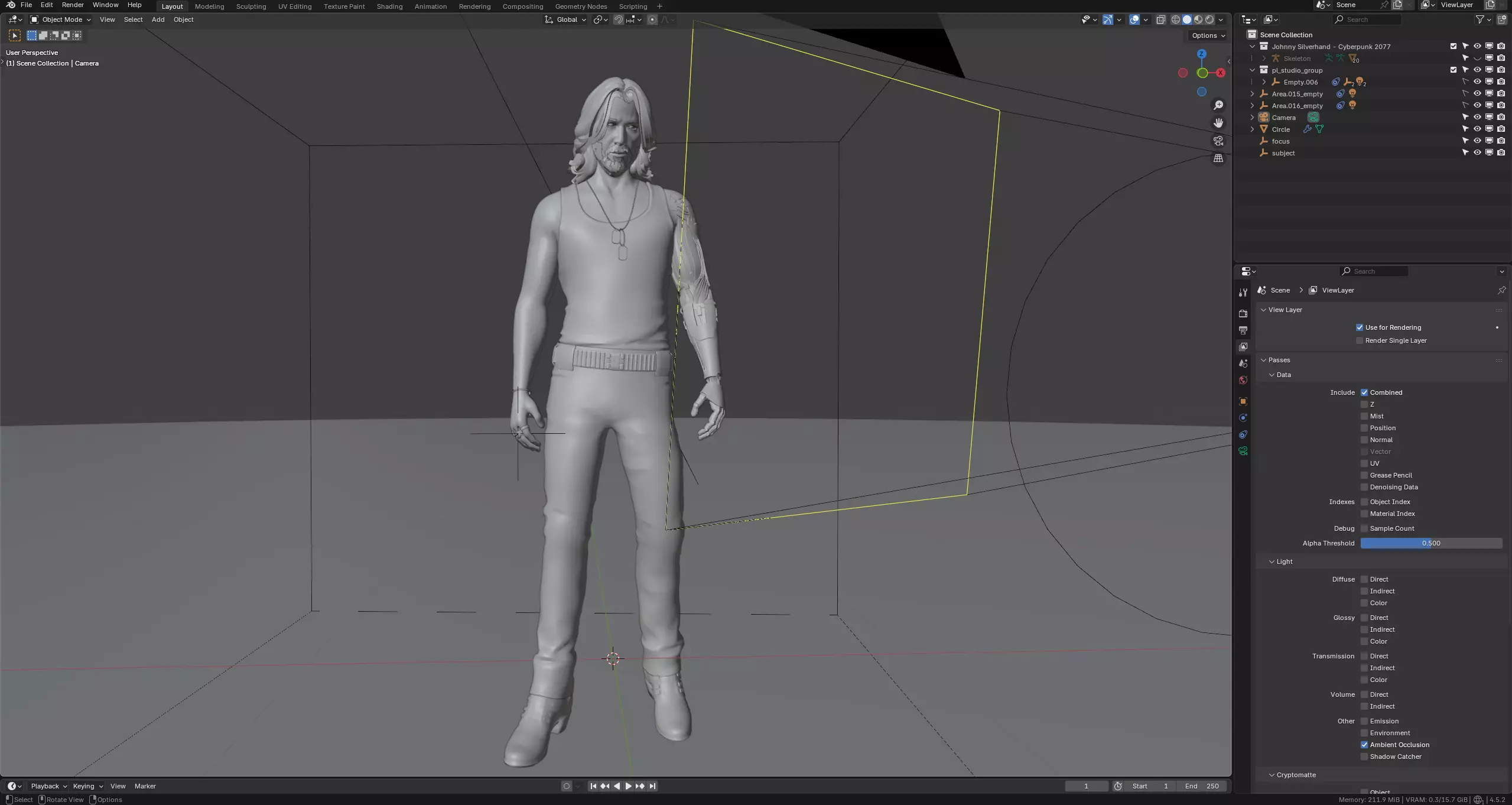 Johnny Silverhand - Cyberpunk 2077 3D model_15