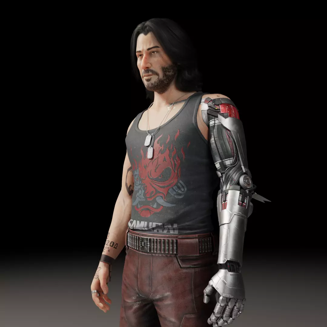 Johnny Silverhand - Cyberpunk 2077 3D model_4