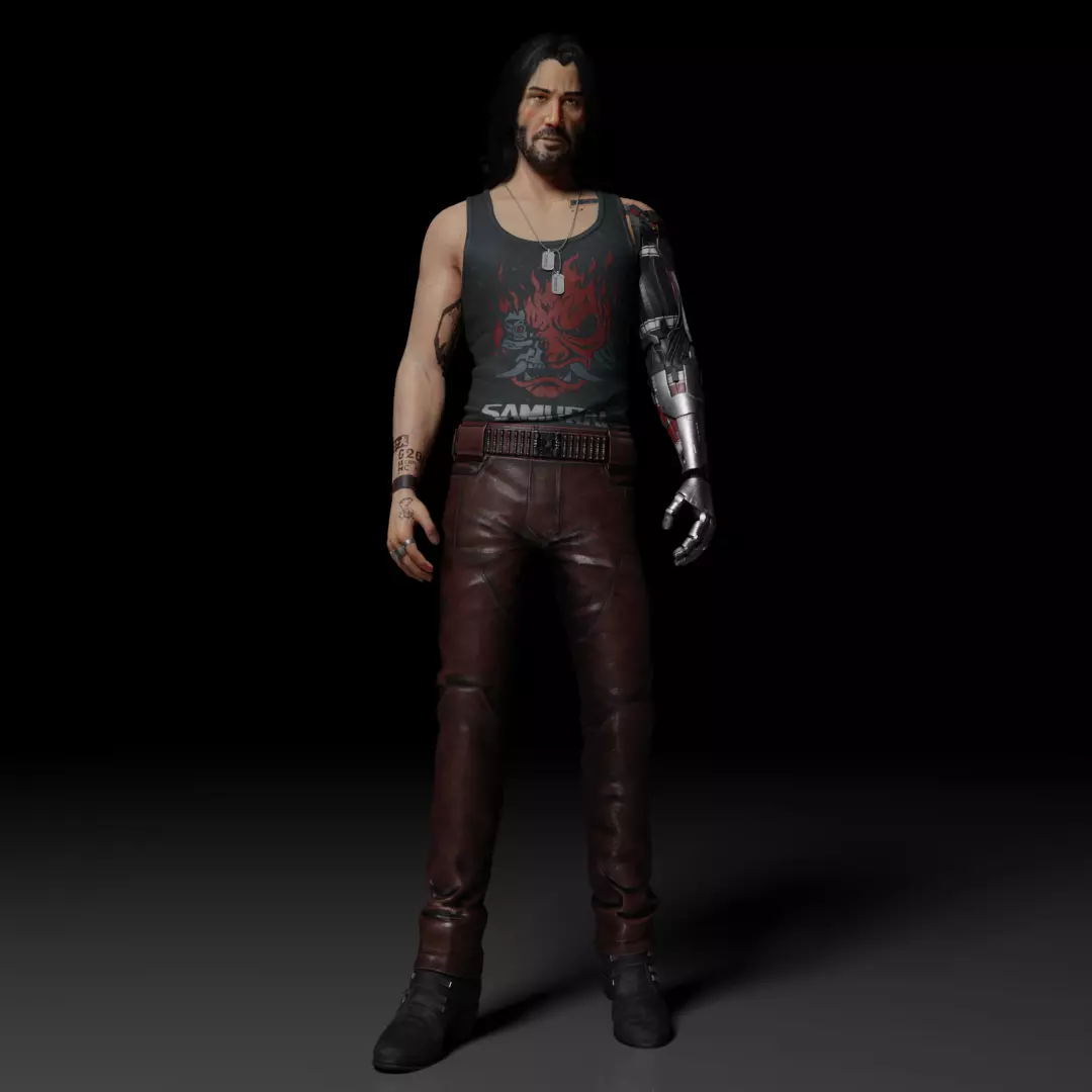 Johnny Silverhand - Cyberpunk 2077 3D model_7