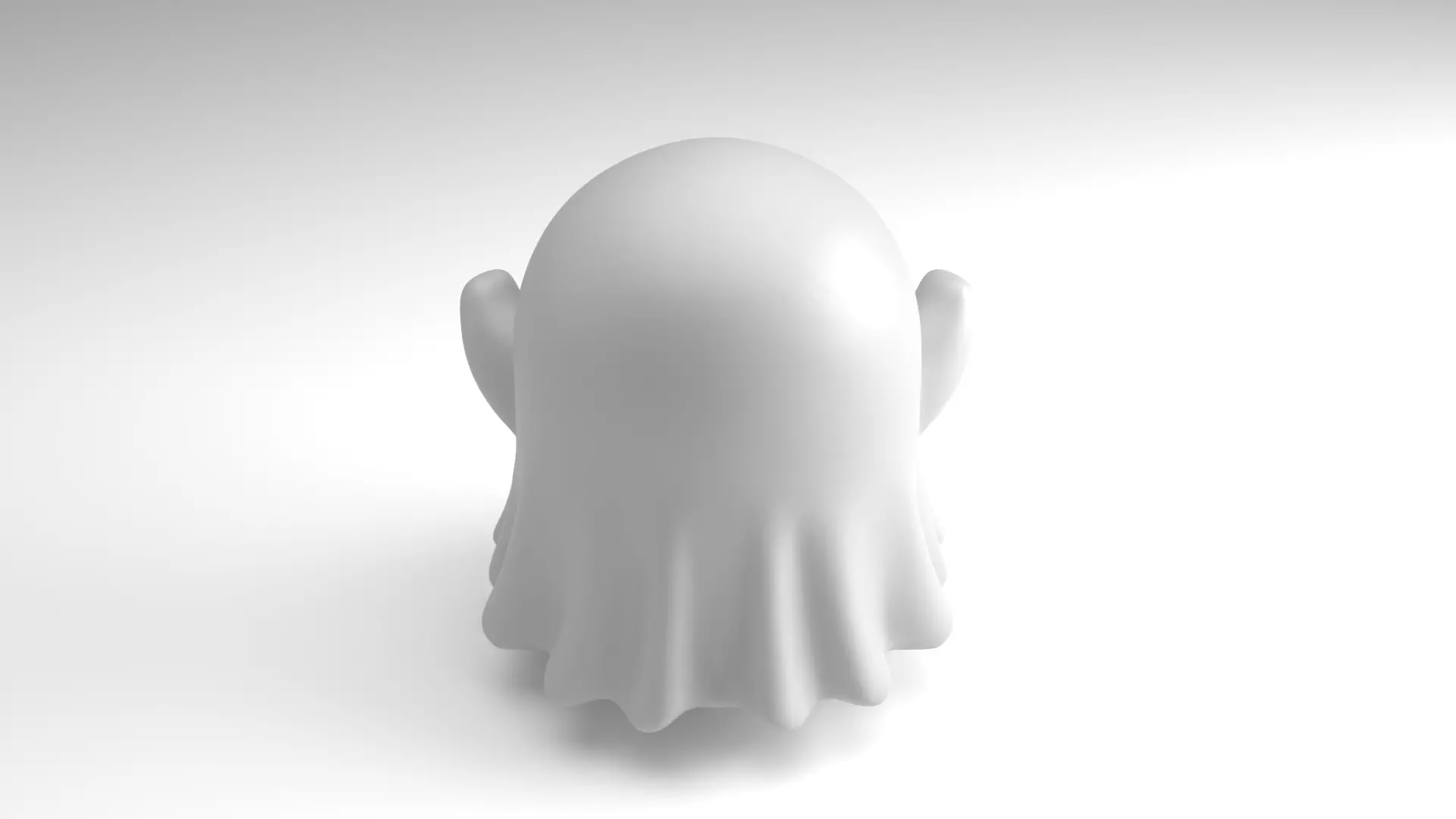 Cute Halloween ghost Figure 3D Printable Model 3D print model_3