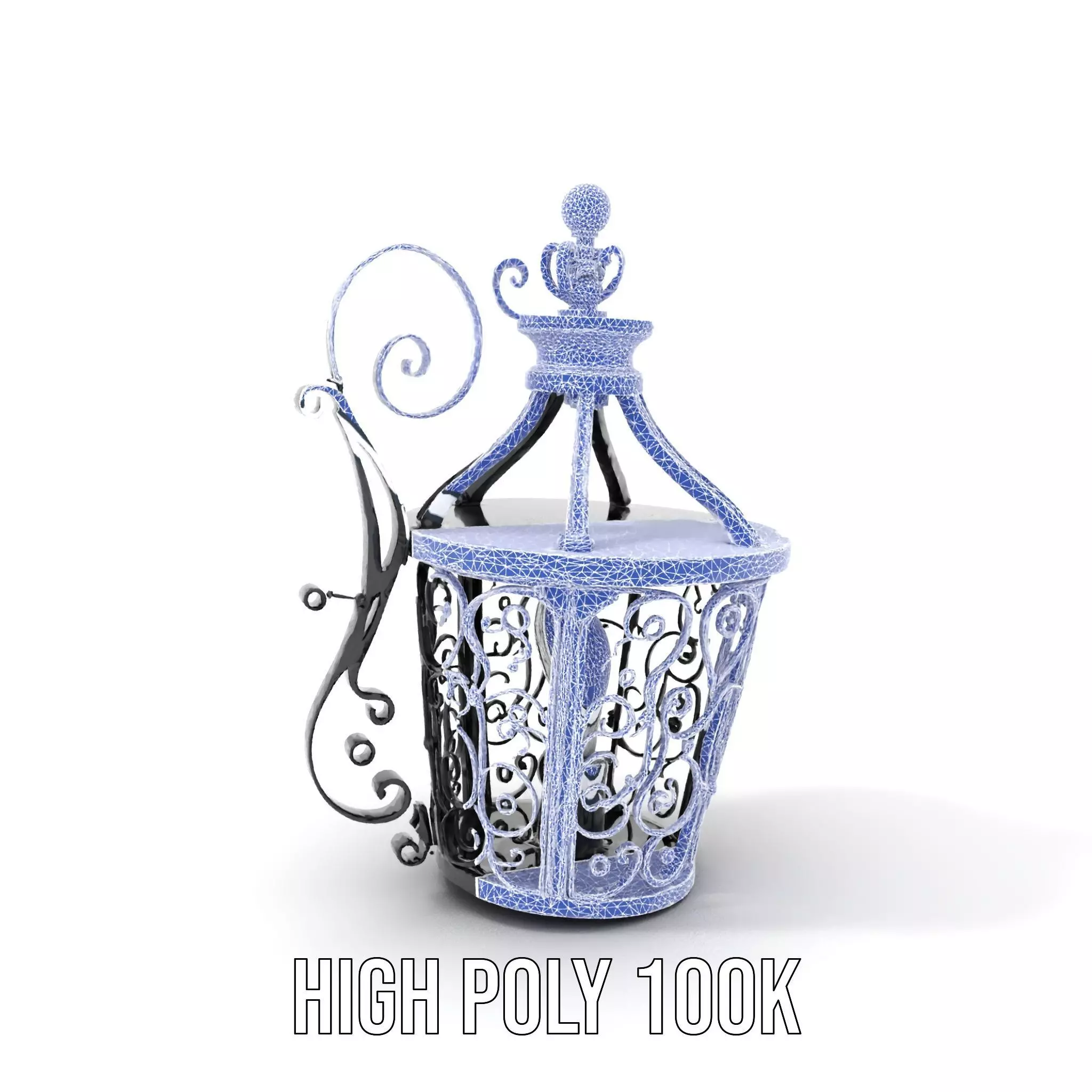 Ornate Iron Lantern model pack Low-poly 3D model_5