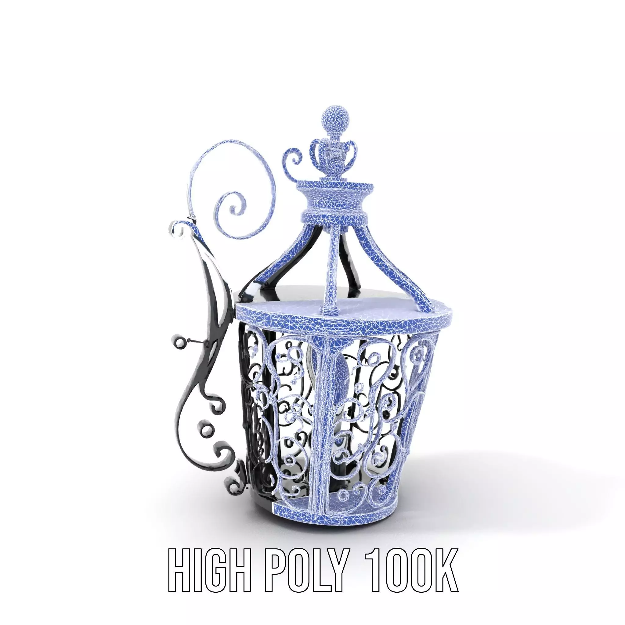Ornate Iron Lantern model pack Low-poly 3D model_28