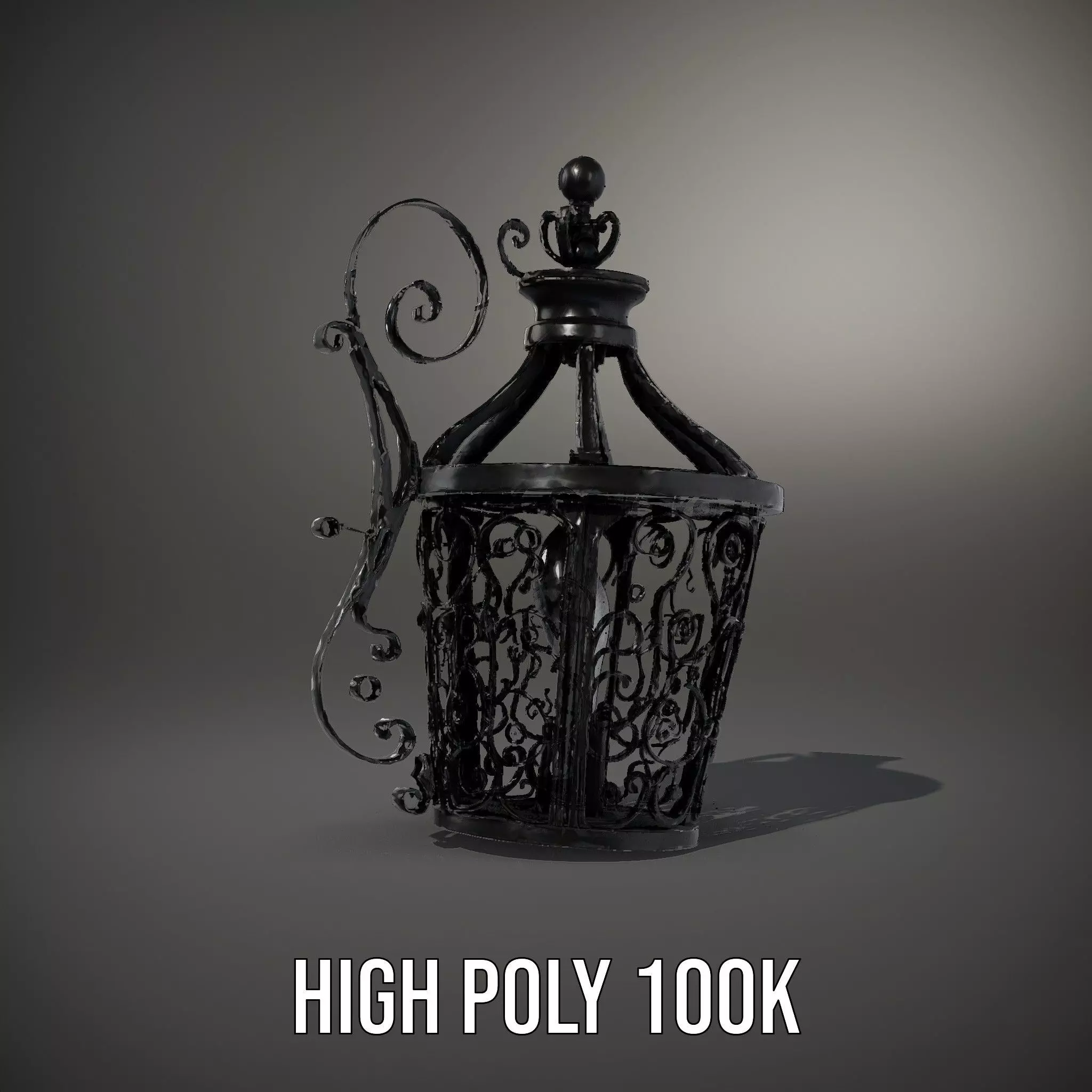 Ornate Iron Lantern model pack Low-poly 3D model_9