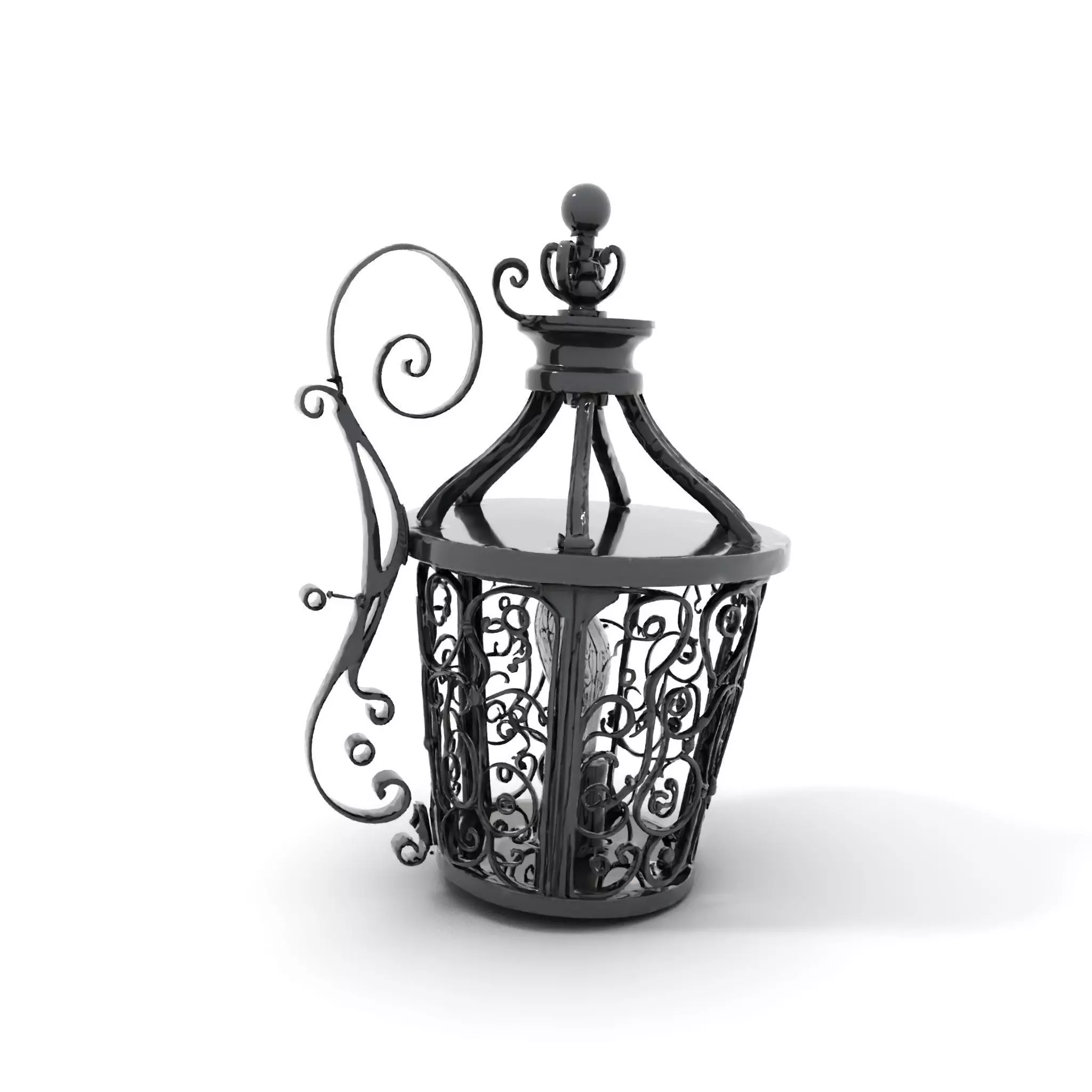 Ornate Iron Lantern model pack Low-poly 3D model_0