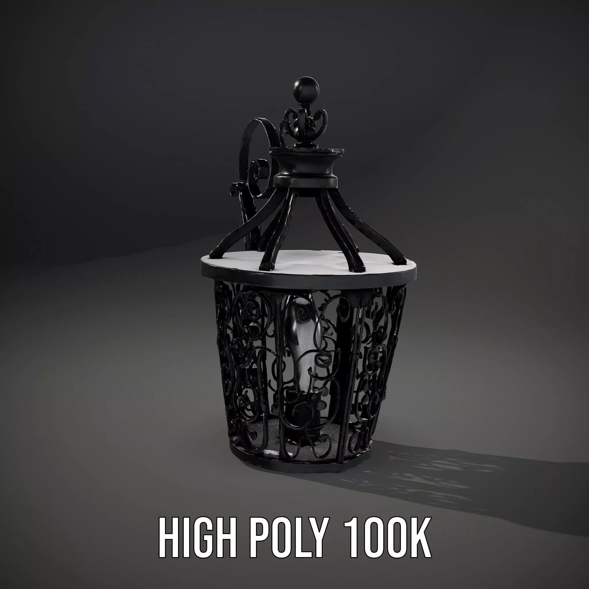 Ornate Iron Lantern model pack Low-poly 3D model_11