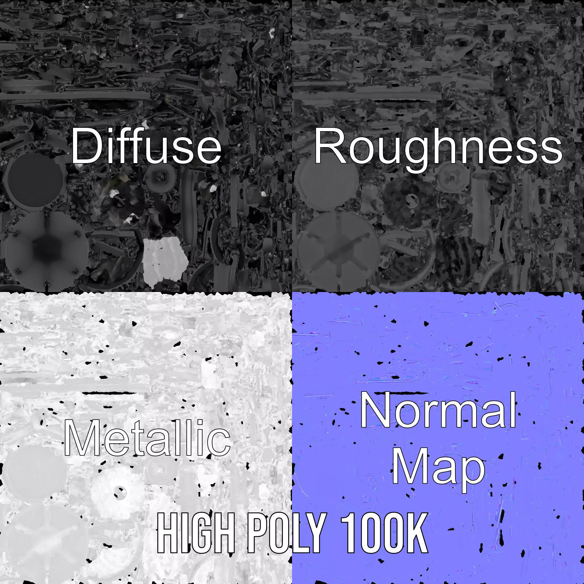 Ornate Iron Lantern model pack Low-poly 3D model_4