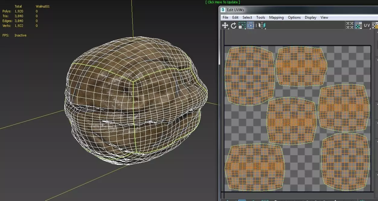 Walnut M01 Low-poly 3D model_3