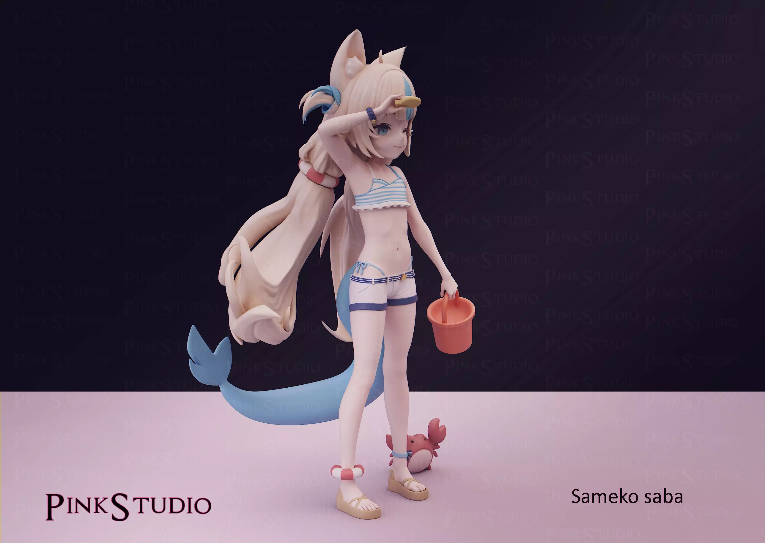 Hololive - Sameko Saba 3D print model_4