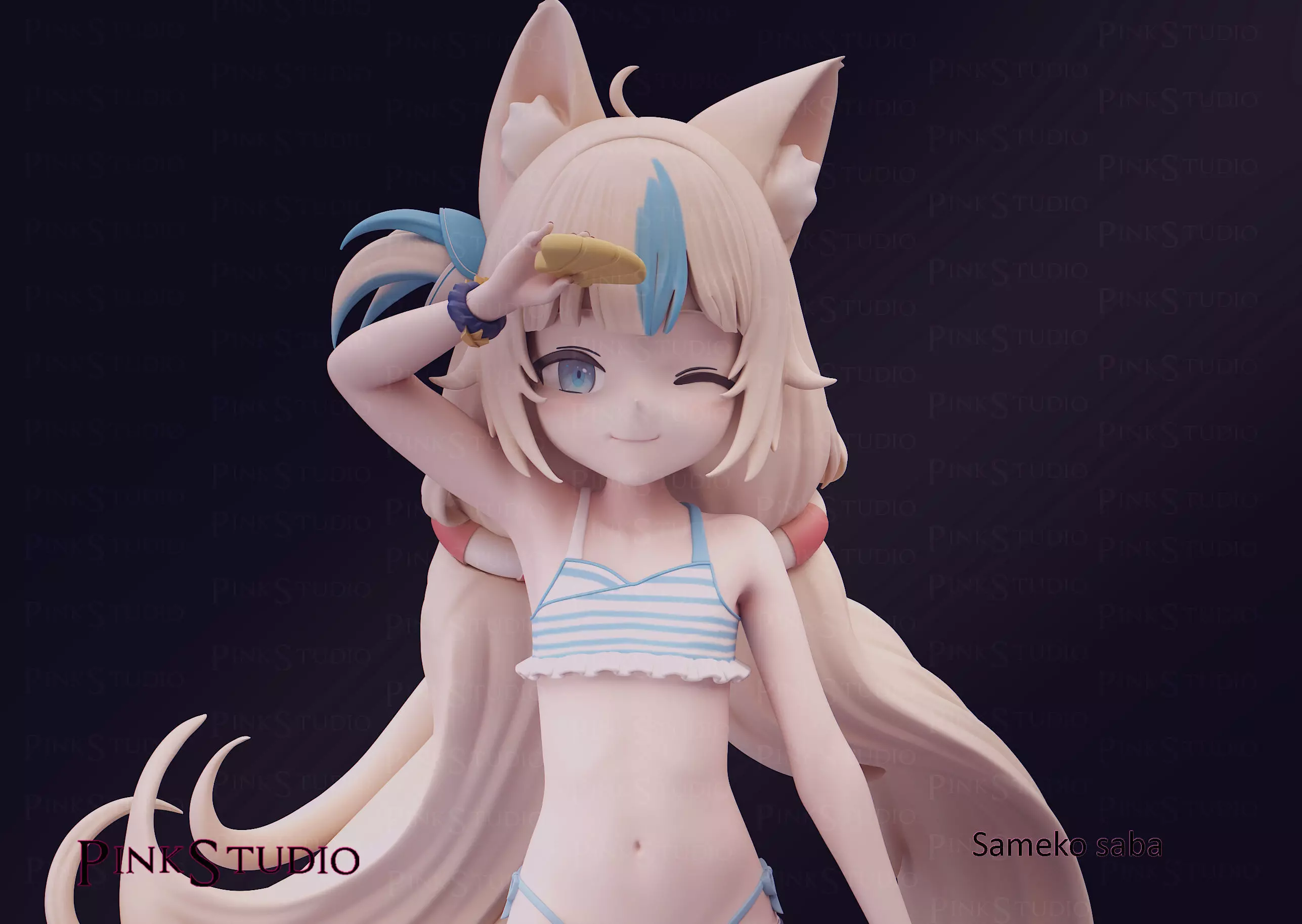 Hololive - Sameko Saba 3D print model_17