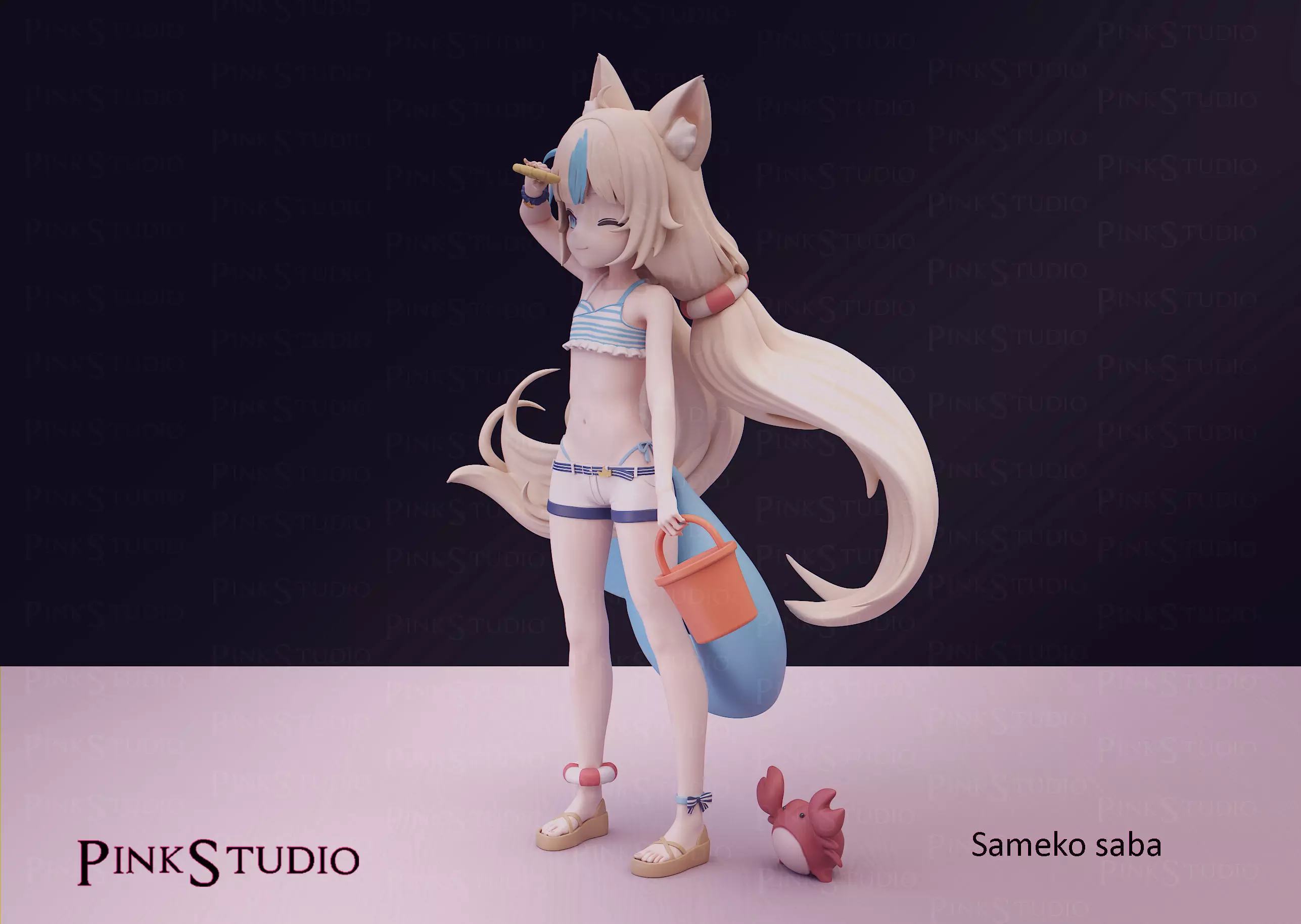 Hololive - Sameko Saba 3D print model_16