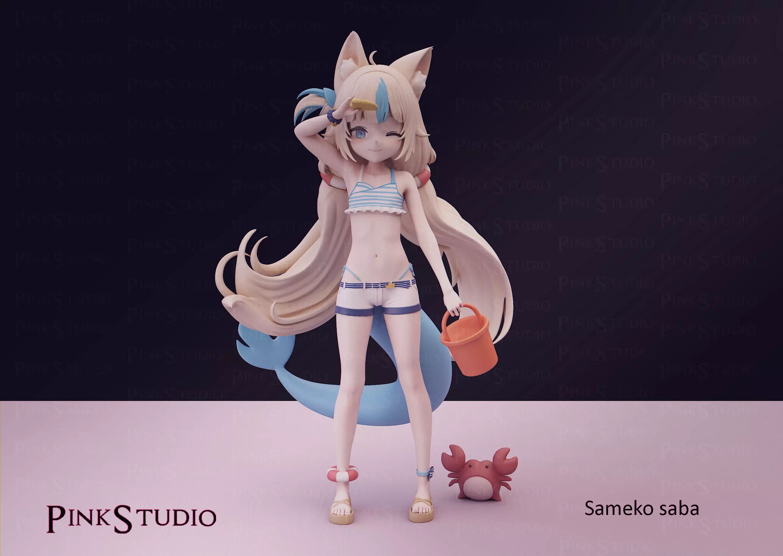 Hololive - Sameko Saba 3D print model_2