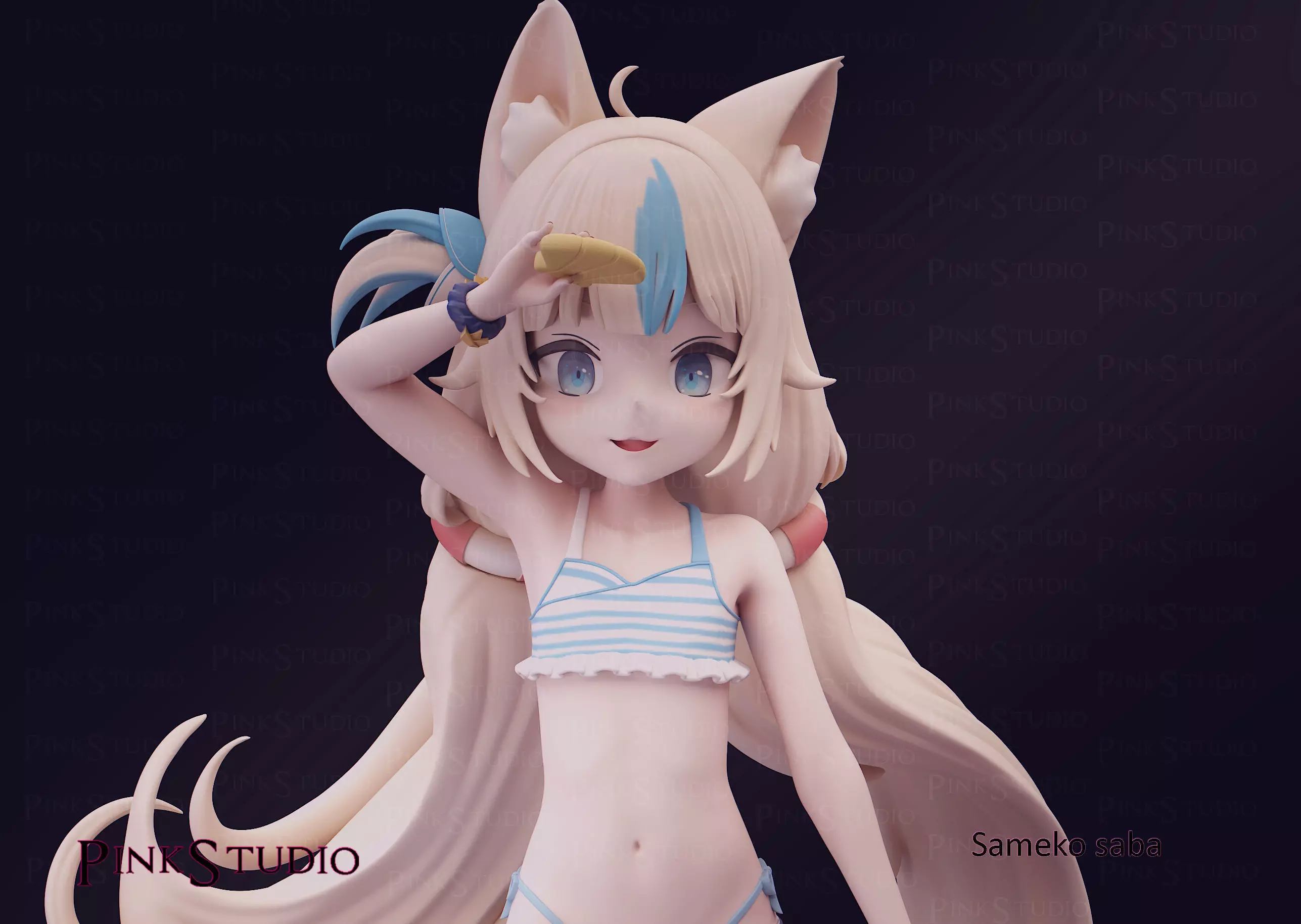 Hololive - Sameko Saba 3D print model_21