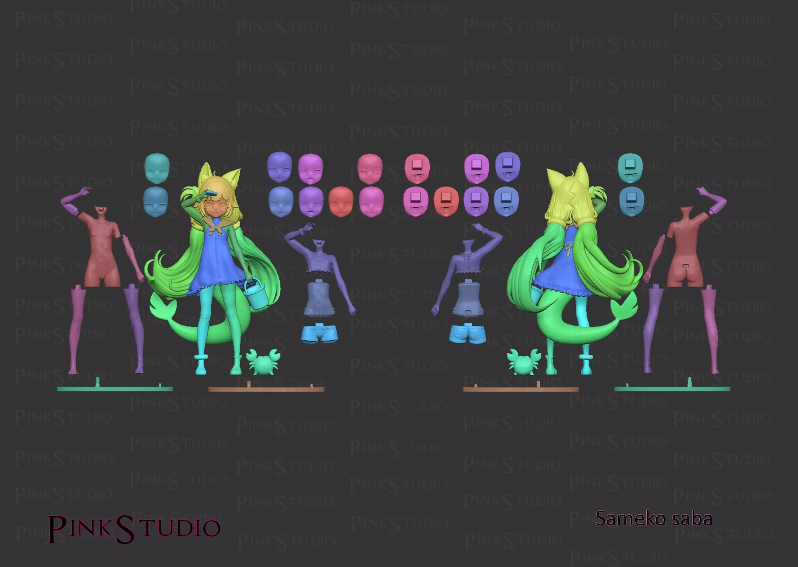 Hololive - Sameko Saba 3D print model_22