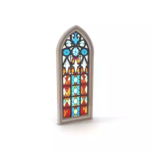 Gothic Stained Glass Window model pack