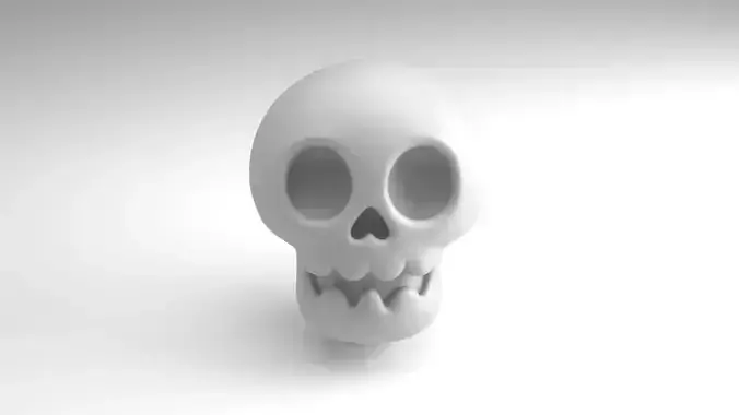 Cartoon skull Figure 3D Printable Model