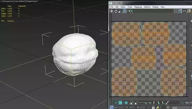 Walnut M05 Low-poly 3D model 5