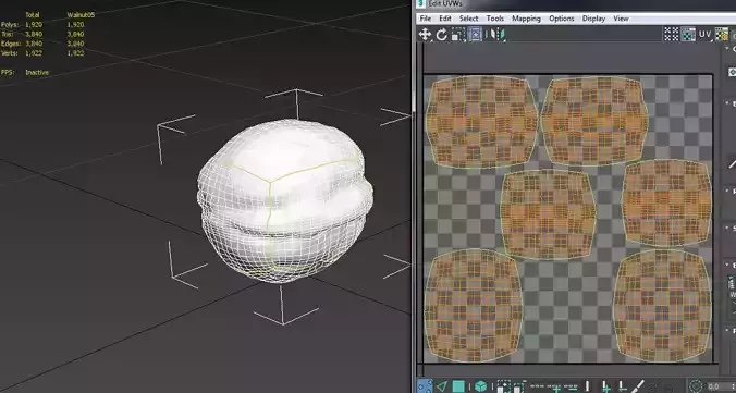 Walnut M05 Low-poly 3D model 4