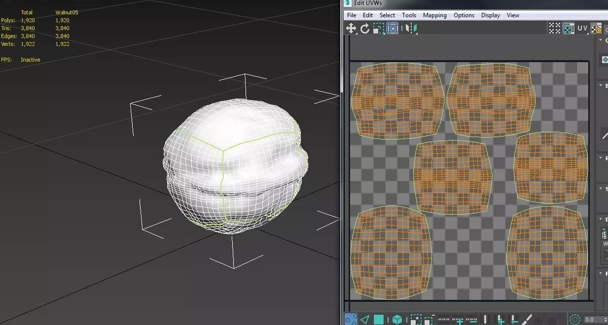 Walnut M05 Low-poly 3D model_3