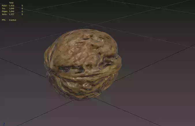 Walnut M05 Low-poly 3D model 2