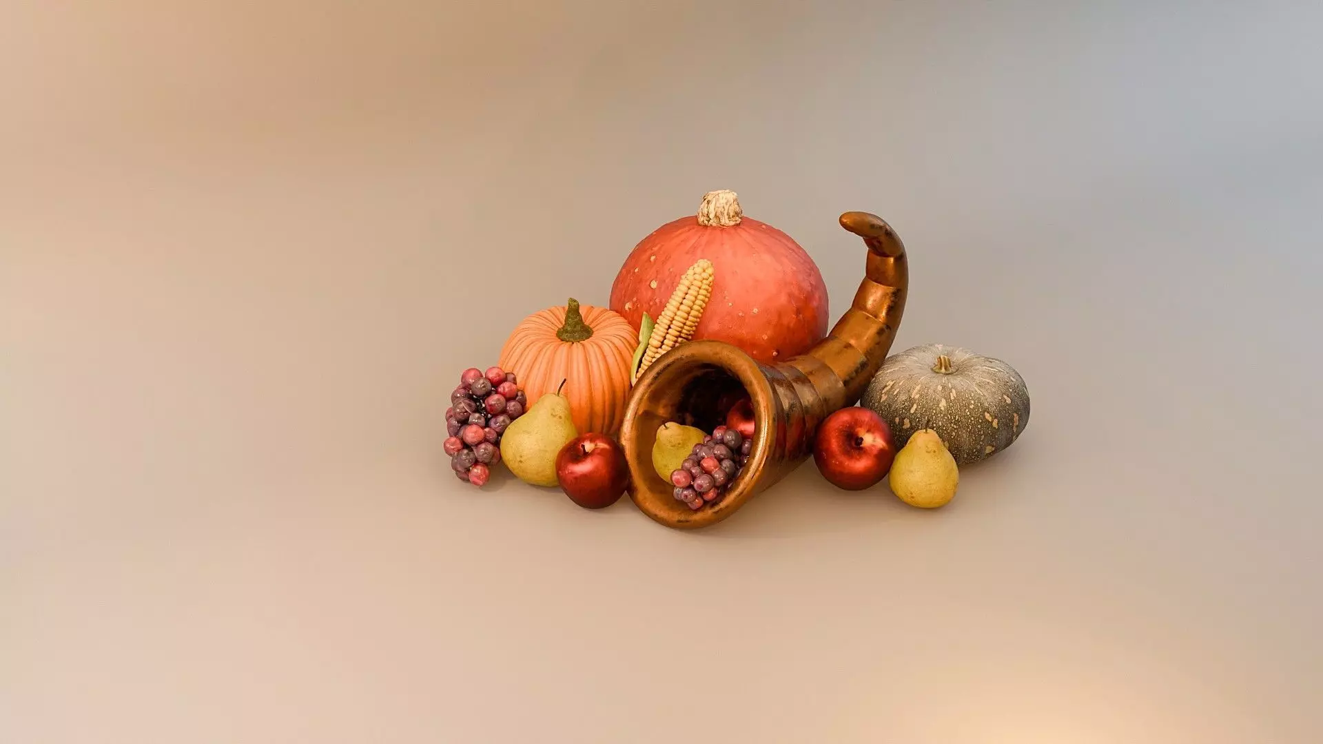 Cornucopia Horn of Abundance Miniature 3D Models 3D print model_2