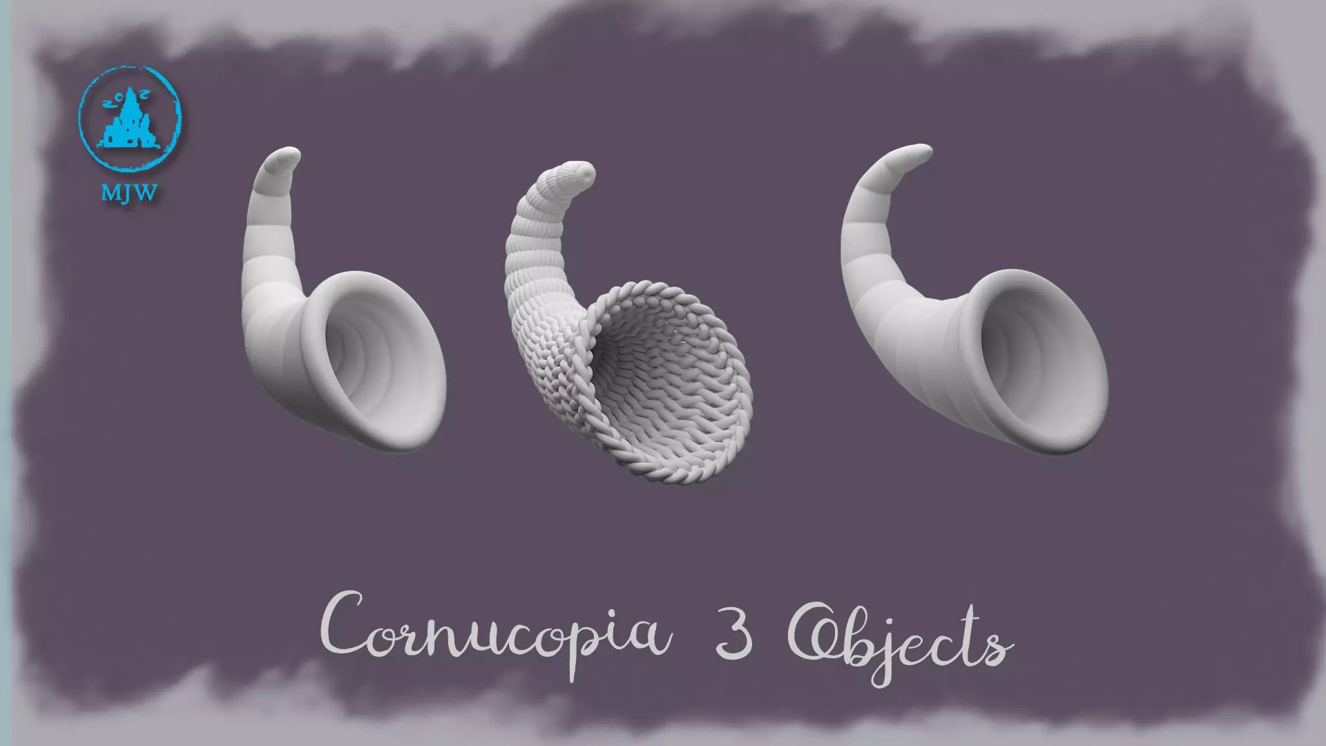 Cornucopia Horn of Abundance Miniature 3D Models 3D print model_6