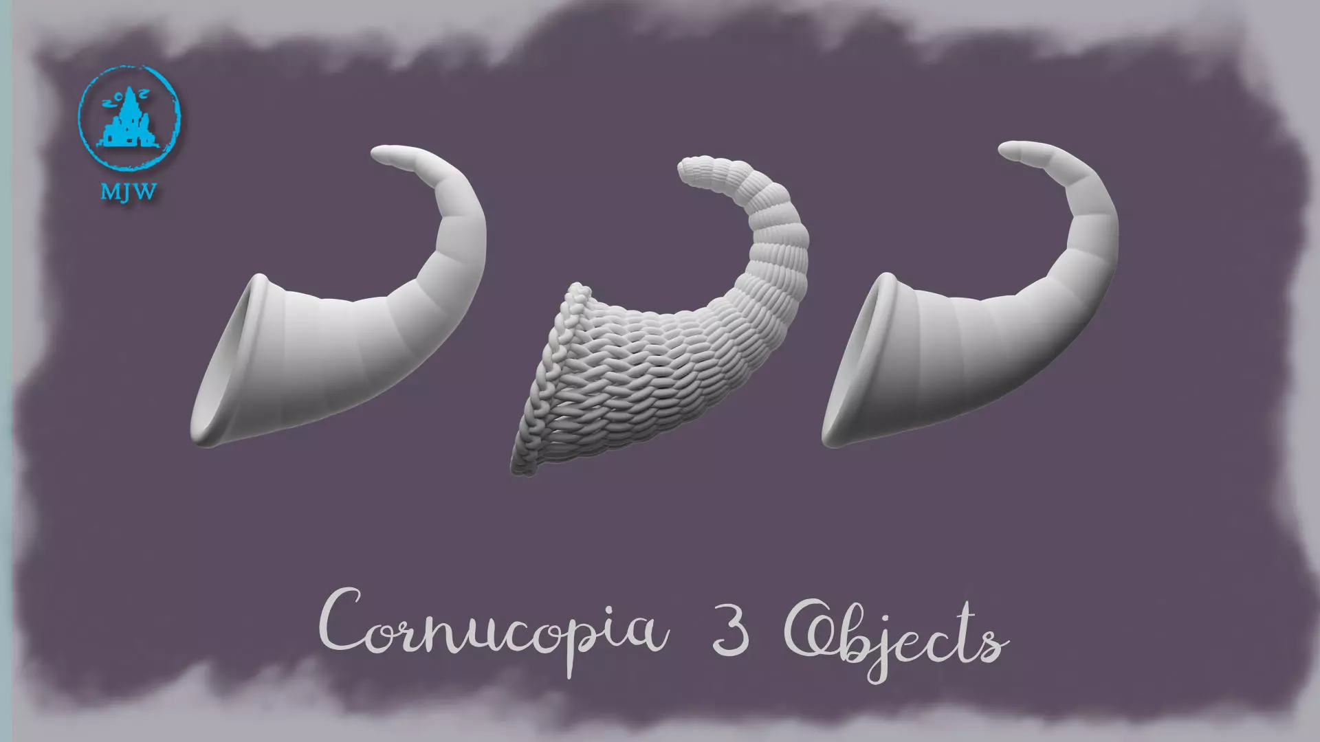 Cornucopia Horn of Abundance Miniature 3D Models 3D print model_4