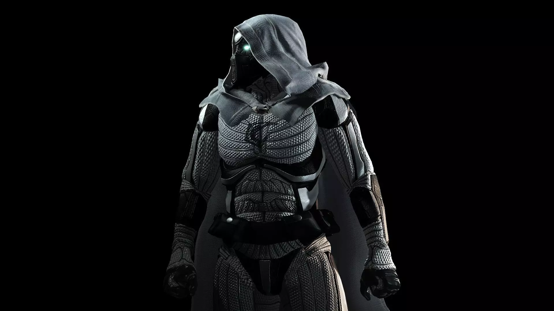 Moon Knight Low-poly 3D model_9