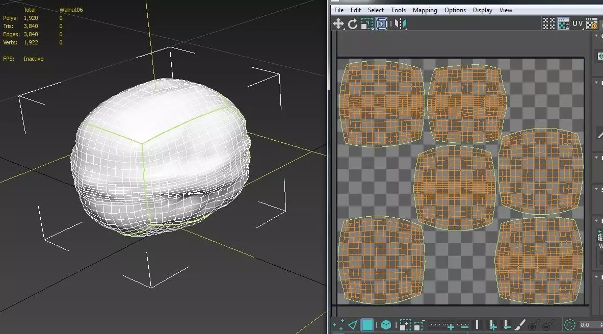 Walnut M06 Low-poly 3D model_3