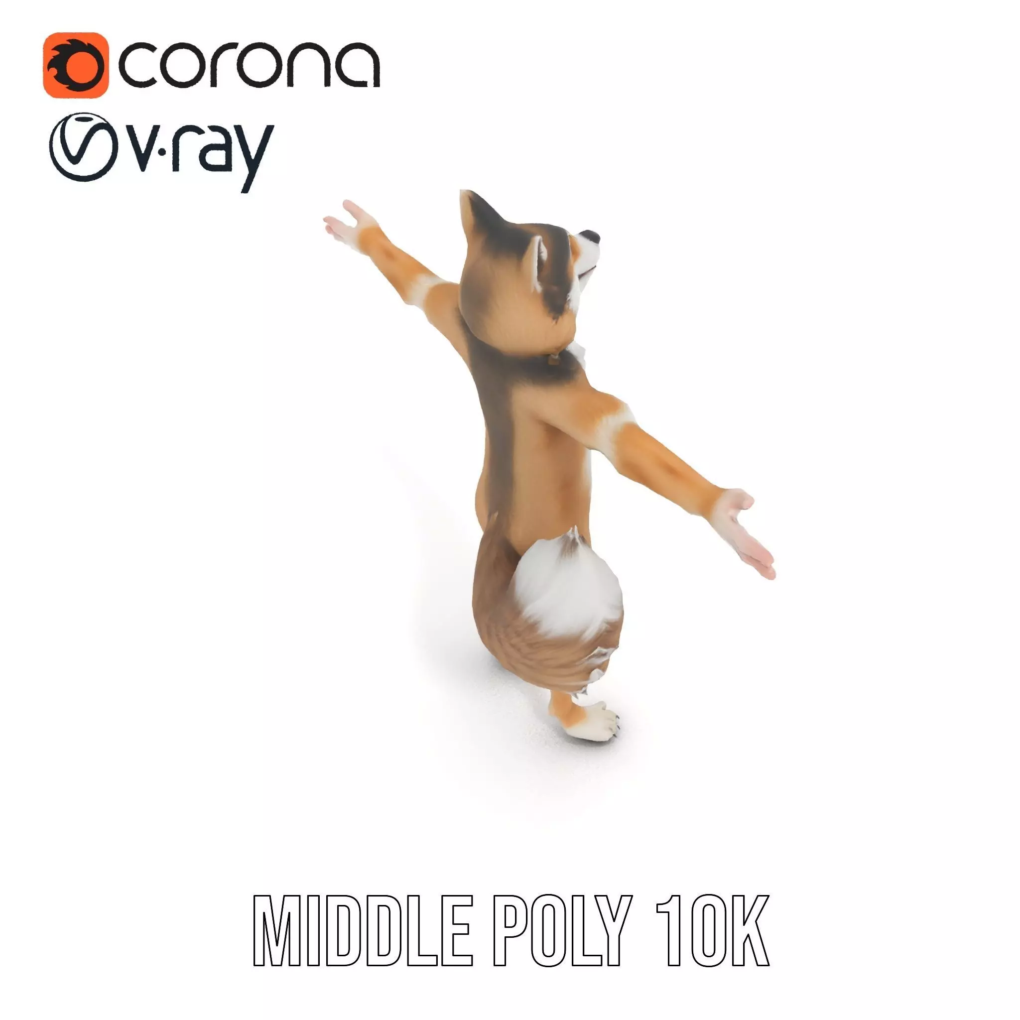 Fox Creature model pack Low-poly 3D model_6