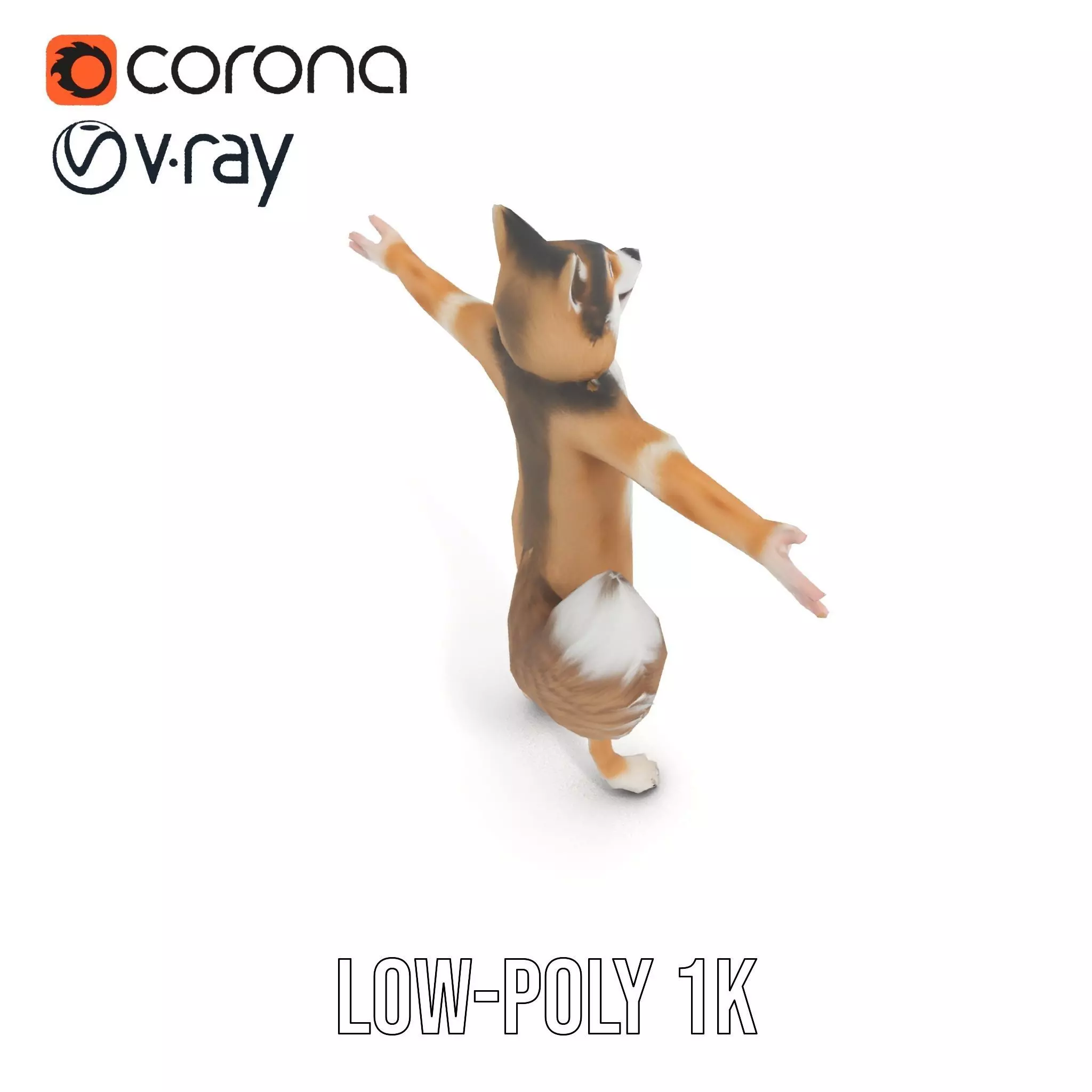 Fox Creature model pack Low-poly 3D model_8