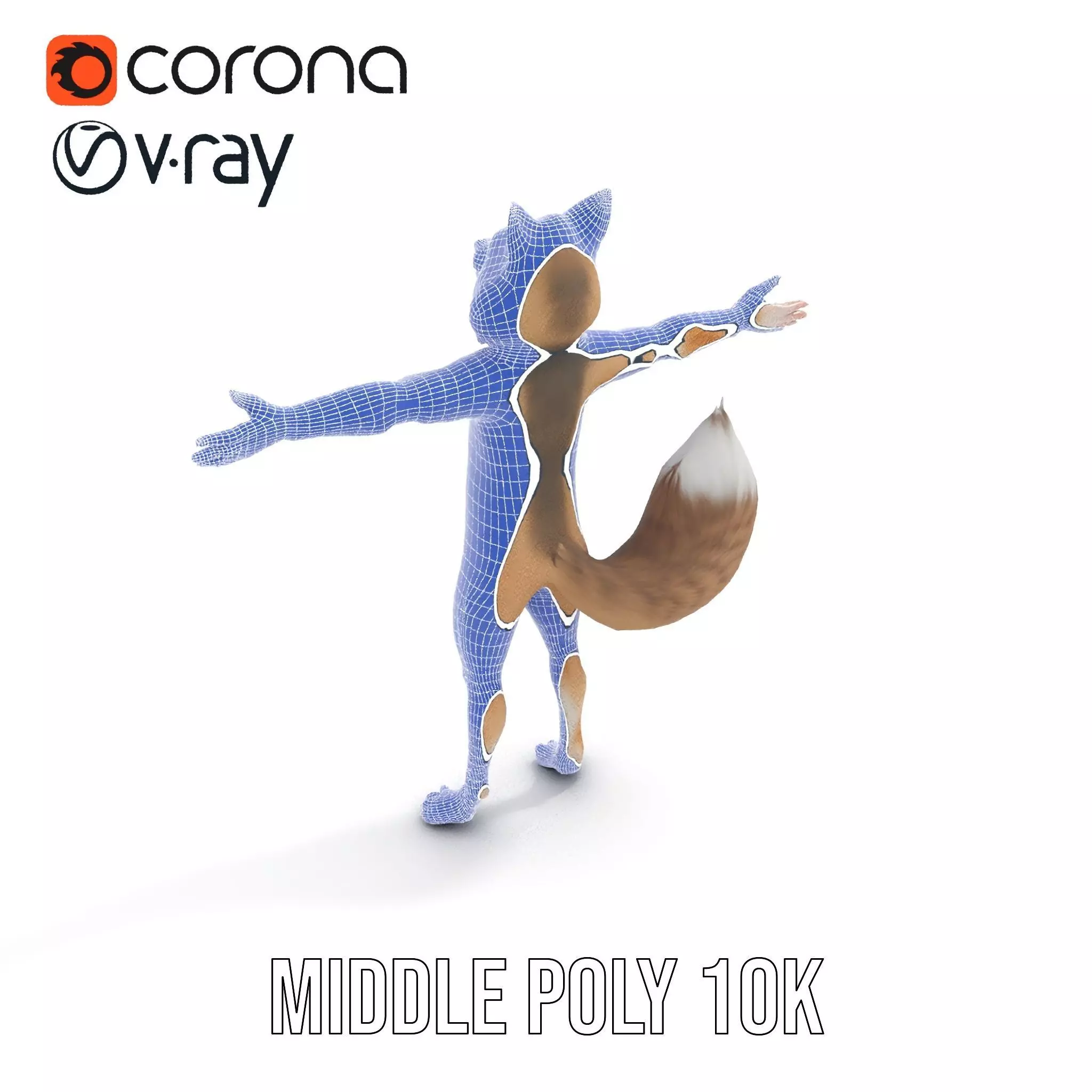 Fox Creature model pack Low-poly 3D model_12