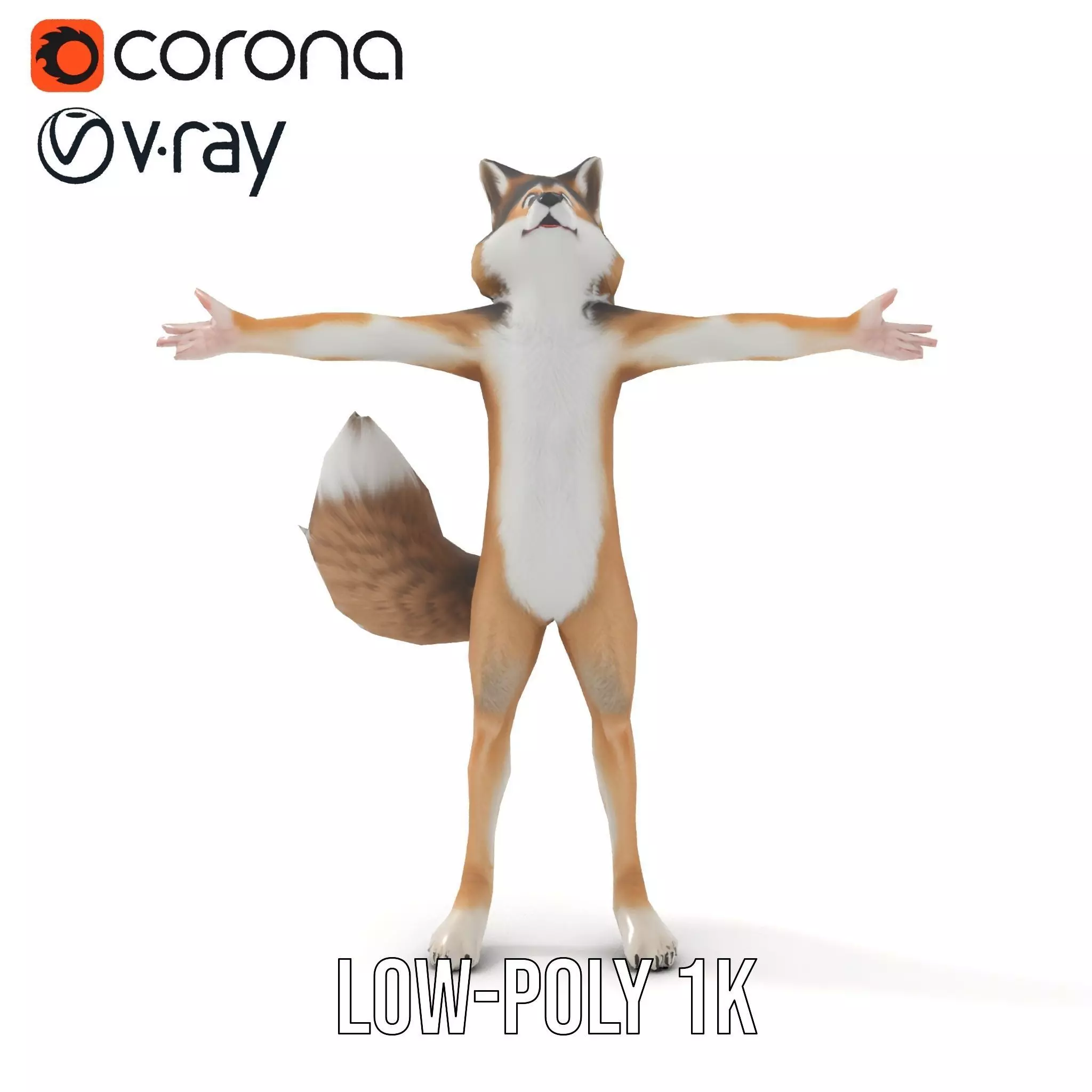 Fox Creature model pack Low-poly 3D model_10