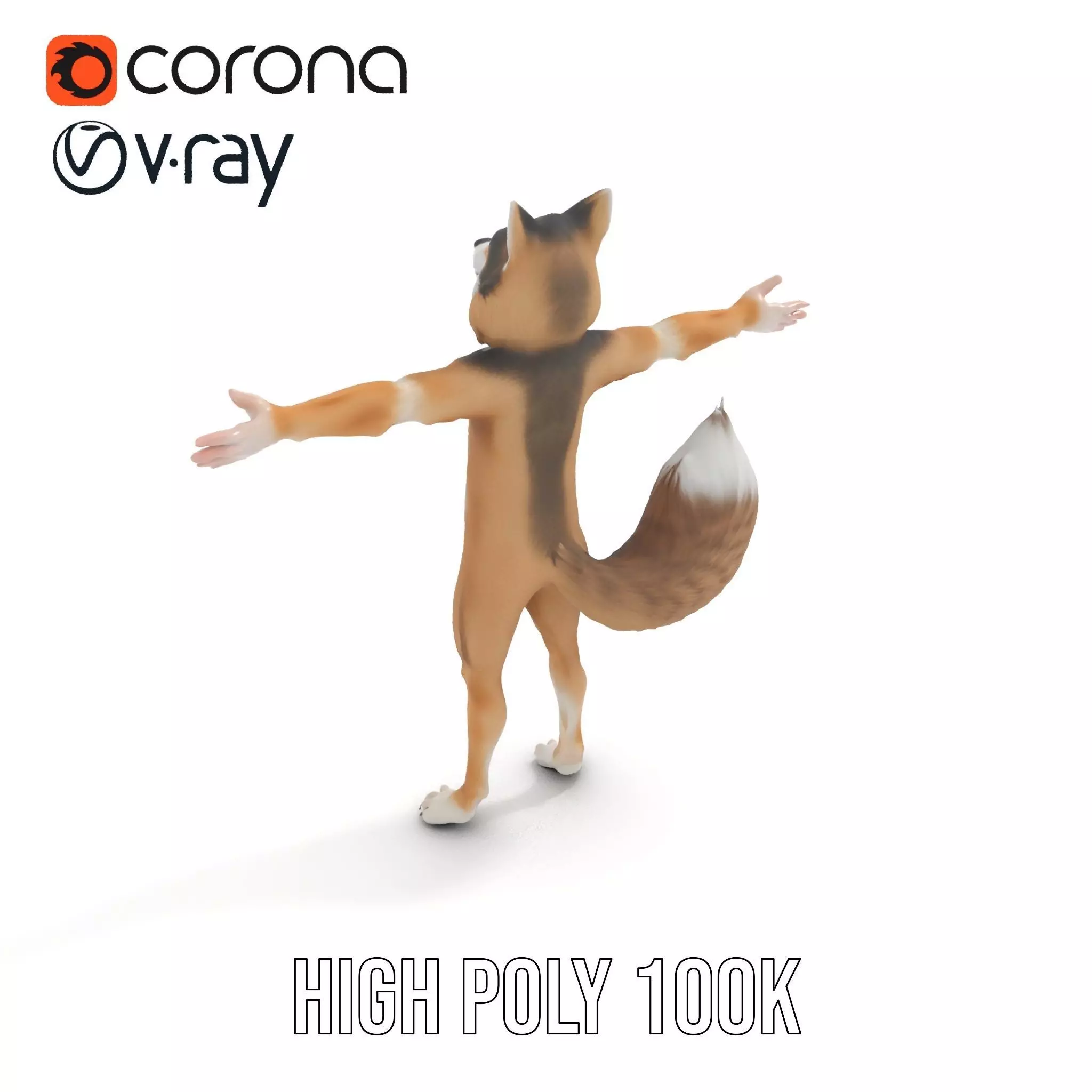 Fox Creature model pack Low-poly 3D model_14