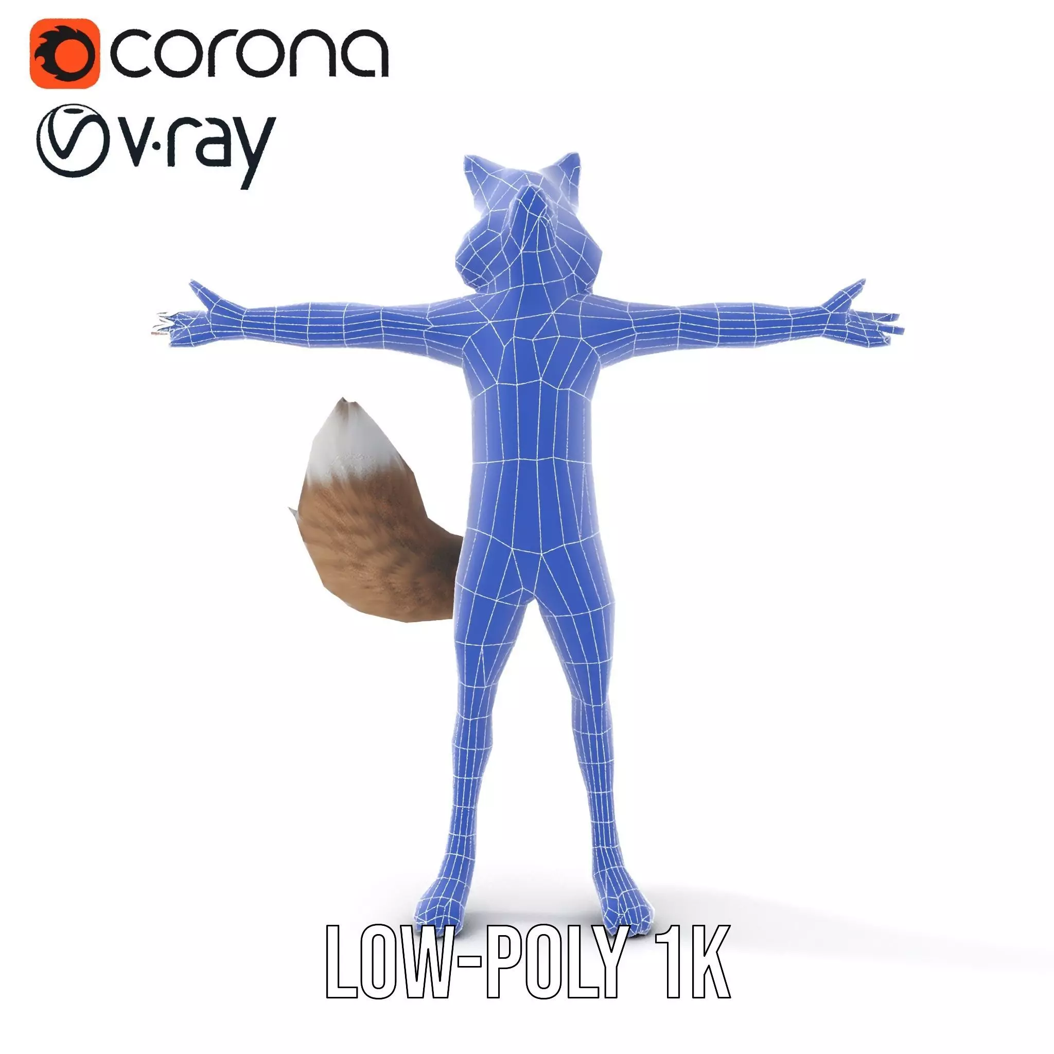 Fox Creature model pack Low-poly 3D model_16