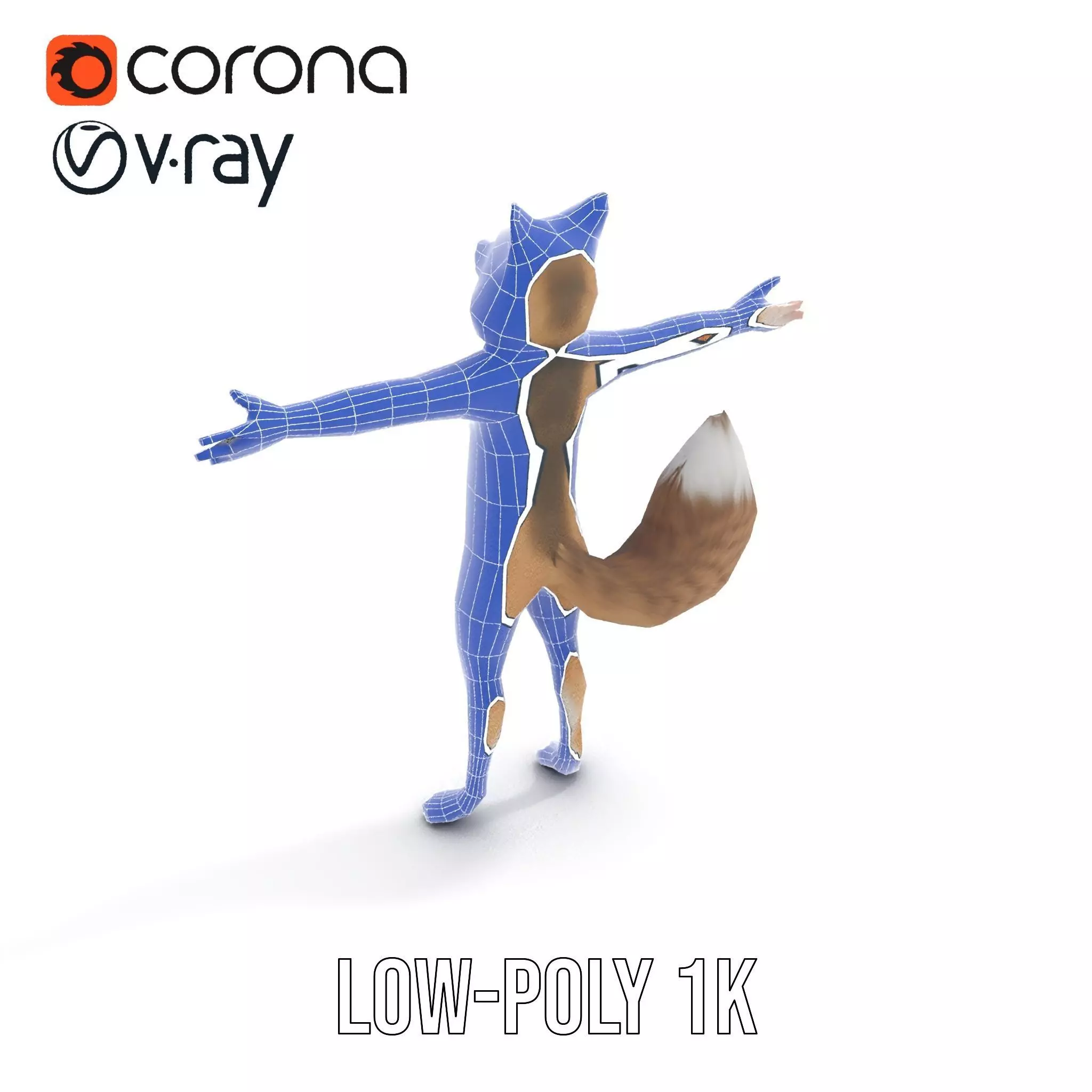 Fox Creature model pack Low-poly 3D model_23